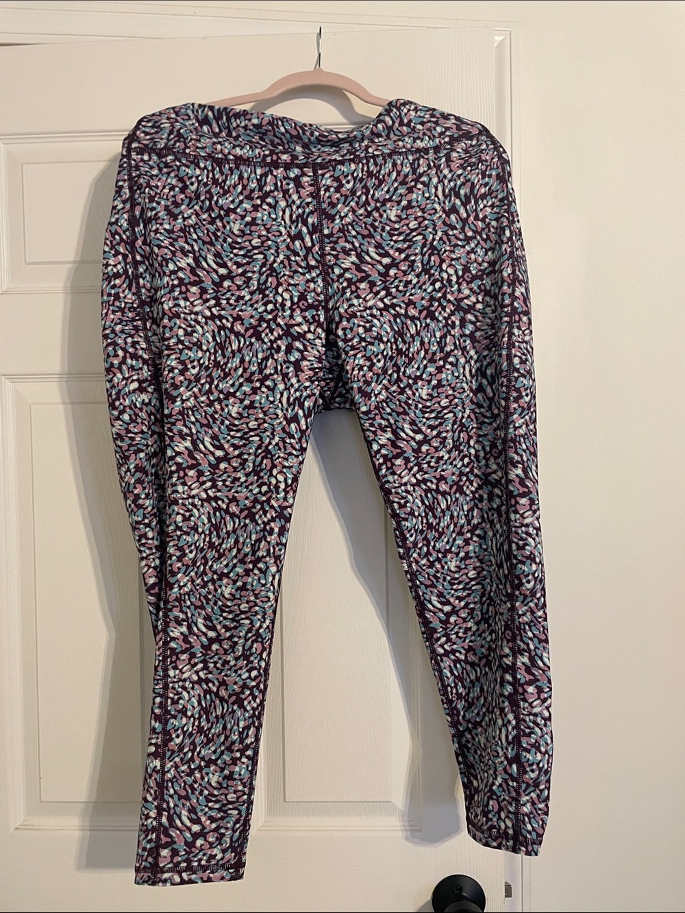 tek gear Women's Printed Leggings in Purple and Teal Accents